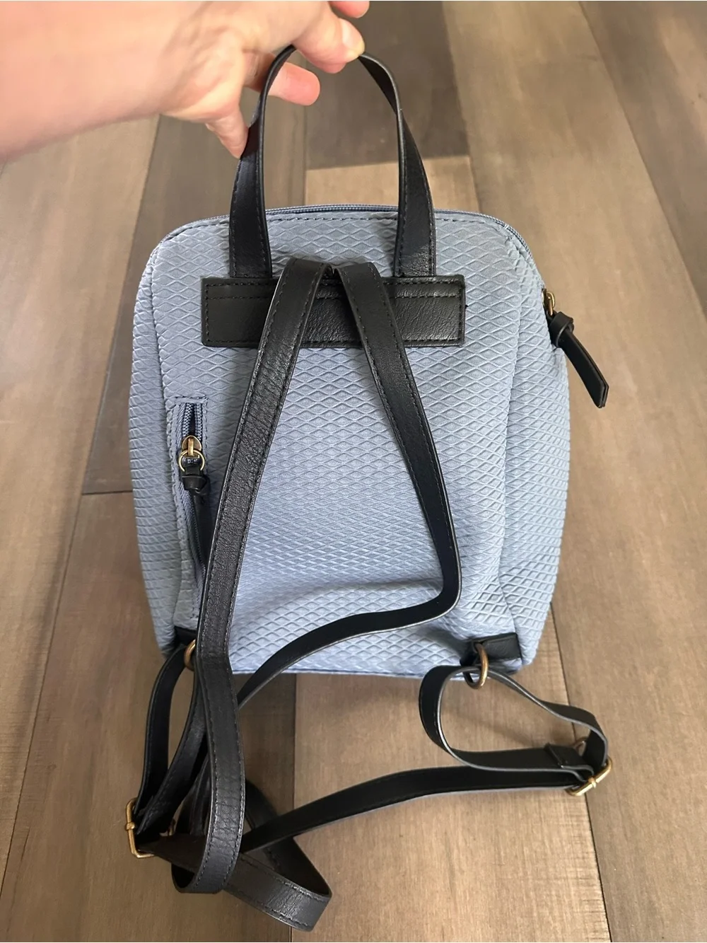 The Sak Quilted Light Blue Women’s Backpack- new, never used